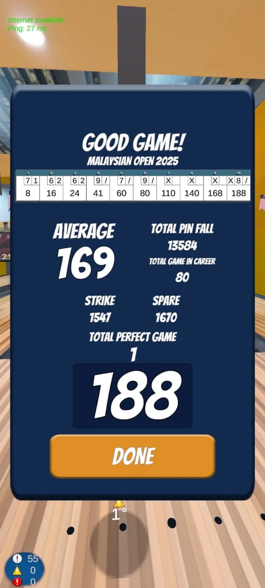 IZ bowl bowling simulator screenshot