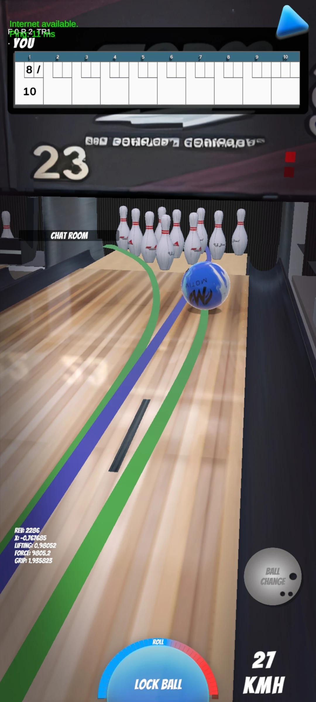 IZ bowl bowling simulator screenshot